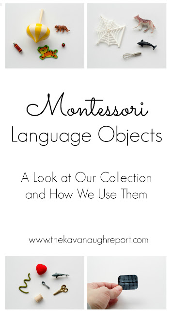 Montessori language objects are concrete ways to teach children to read. Here are some ideas on where to find these objects and how to use them.