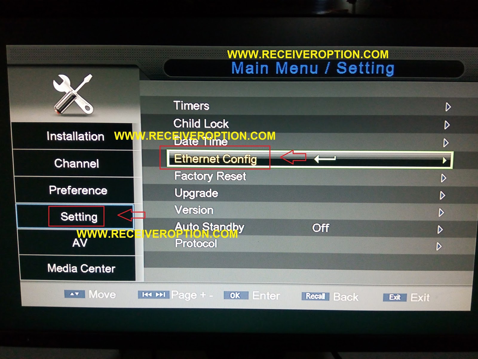 how to get channels from echolink receiver