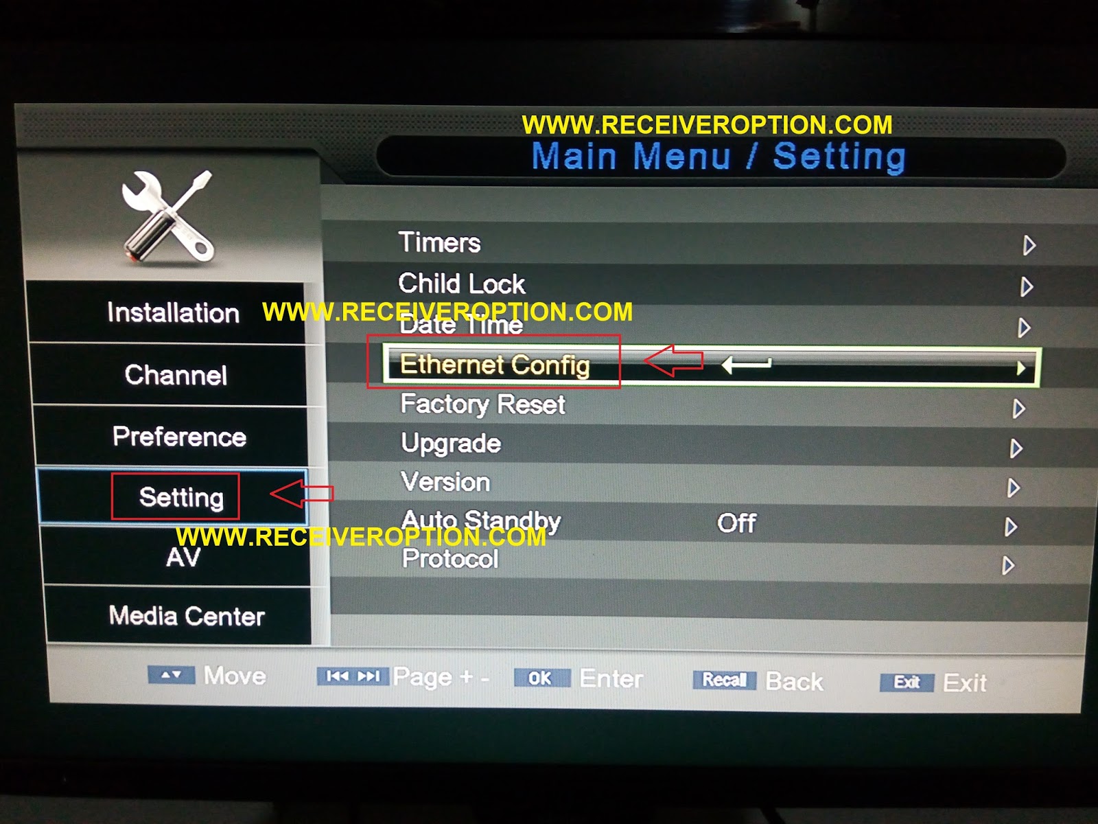 How to get channels from echolink receiver dasemodel