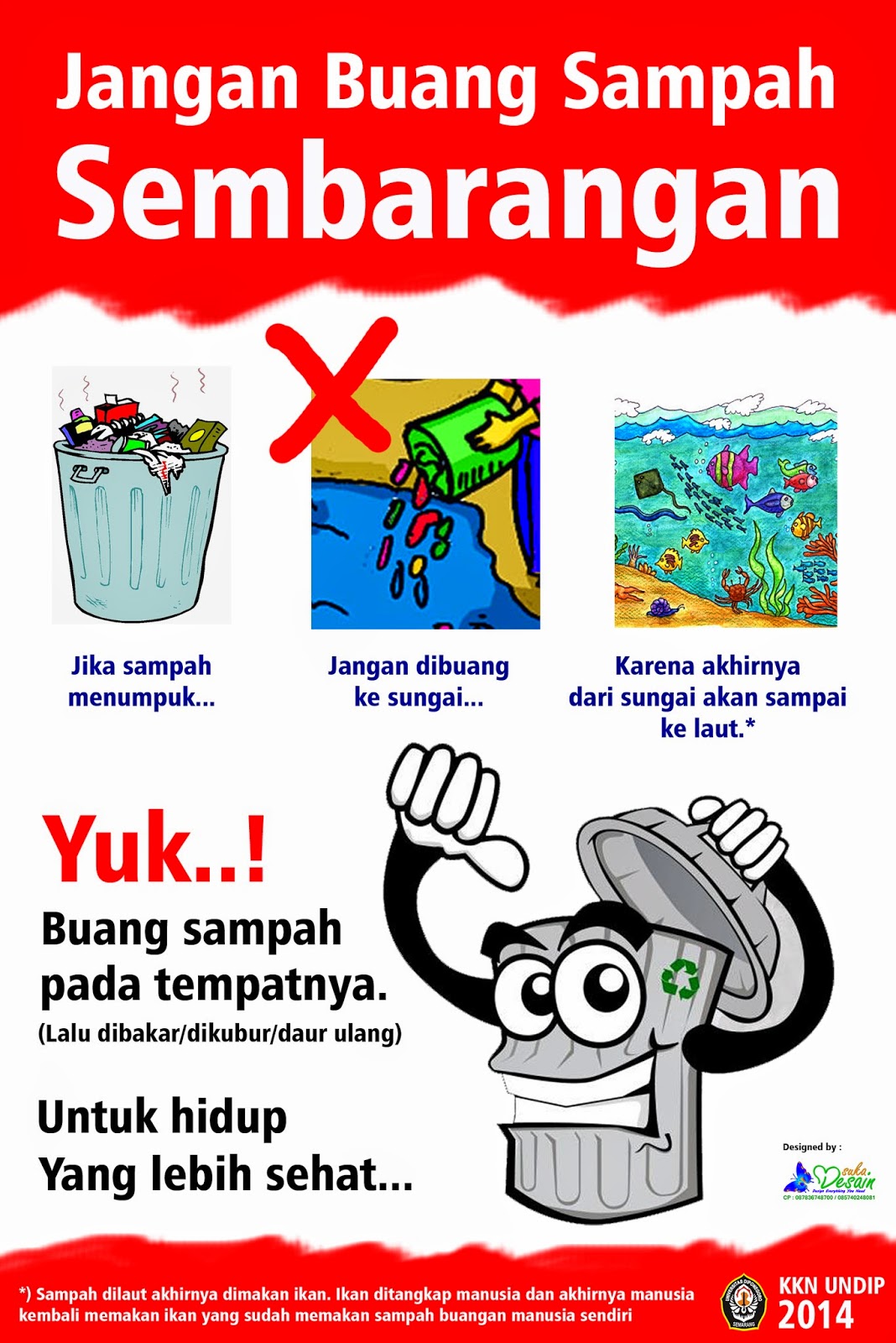 Poster  Jangan Buang Sampah  Sembarangan SUKADESAIN