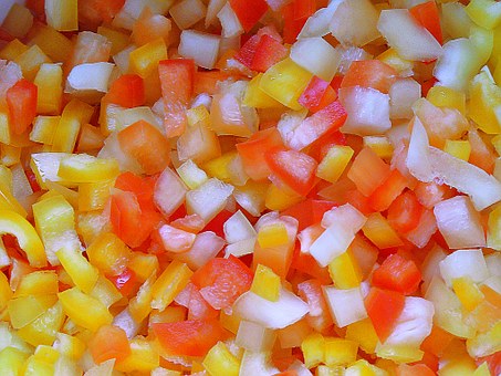diced vegetables | gluten free and vegan recipe