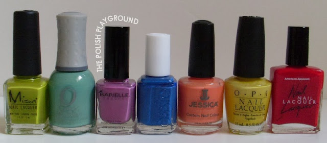 Misa, Orly, Barielle, Essie, Jessica, OPI, American Apparel
