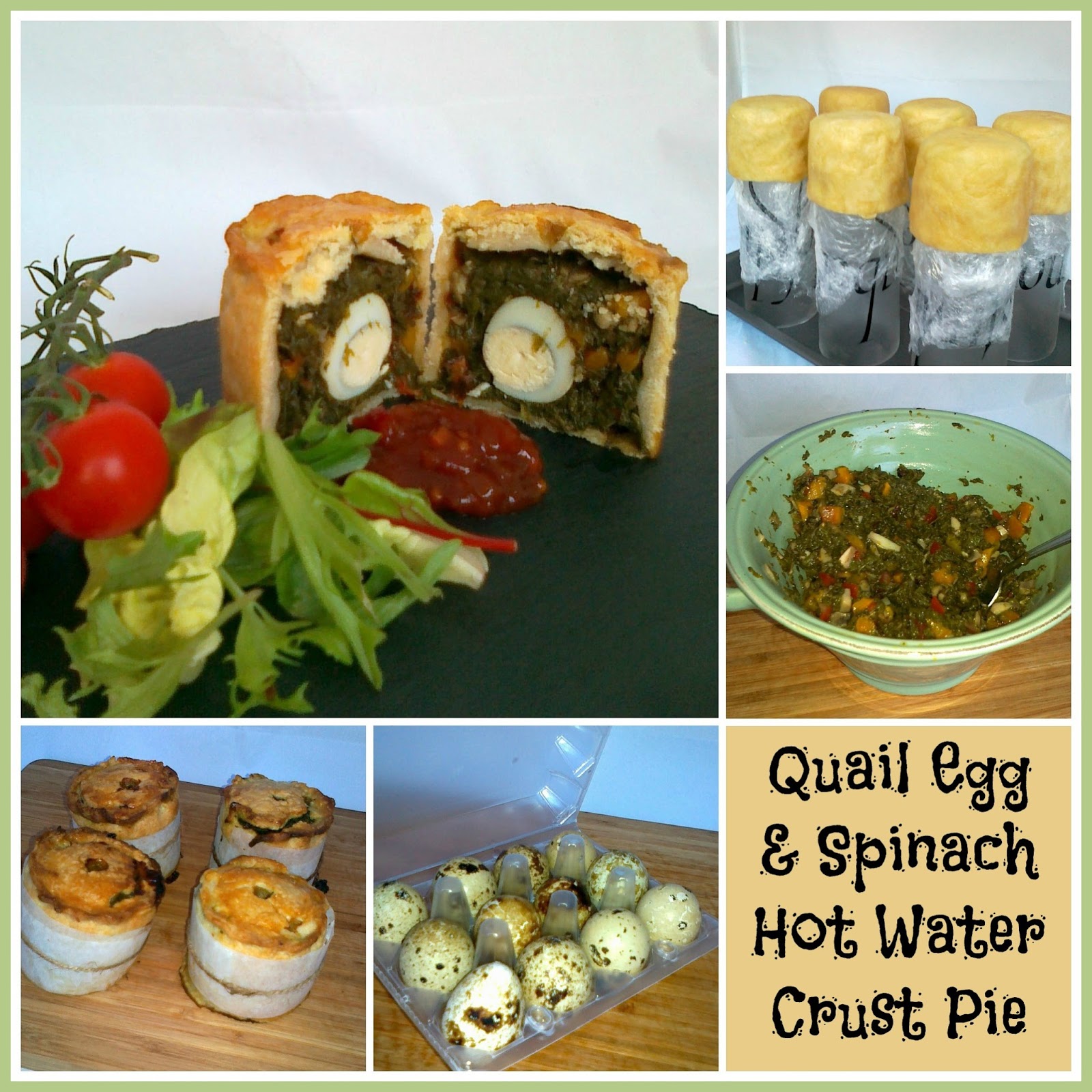 Only Crumbs Remain Hand Raised Quail Egg & Spinach Dinky Pies