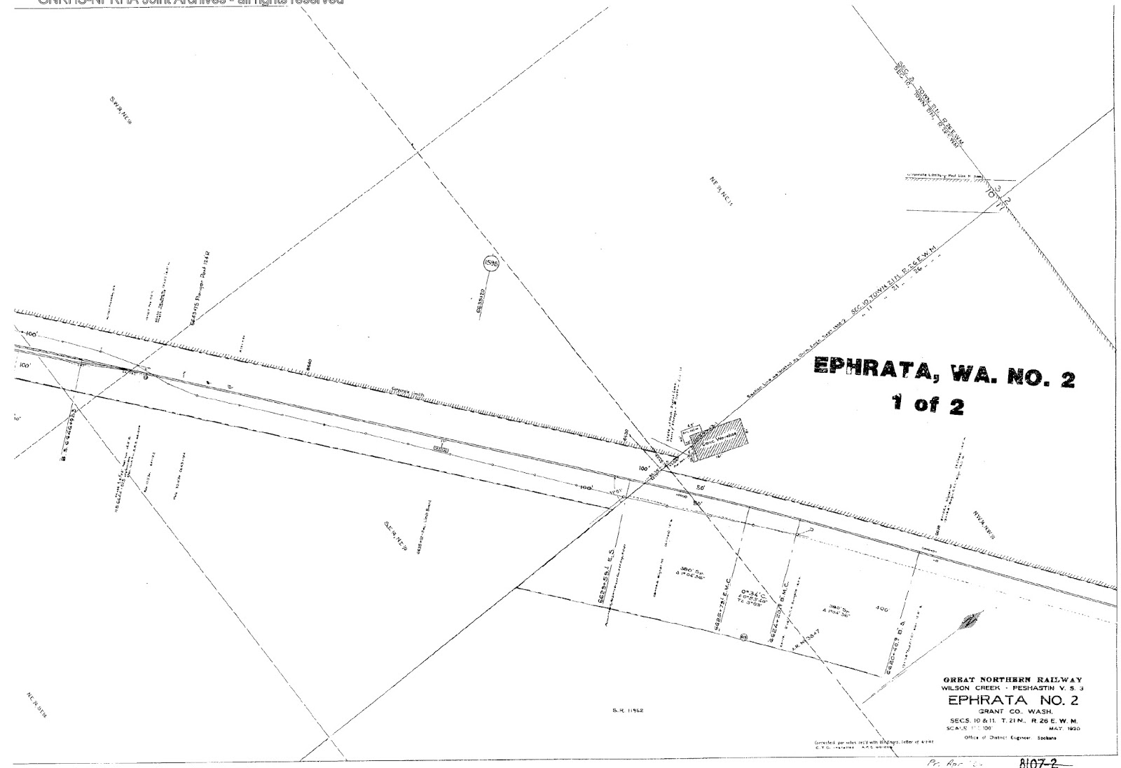 Big Bend Railroad History 1956 Ephrata Maps