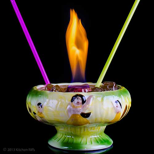 Volcano Bowl Cocktail