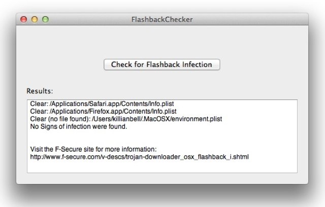 FlashBack Checker - Tool Detects Flashback Mac Malware