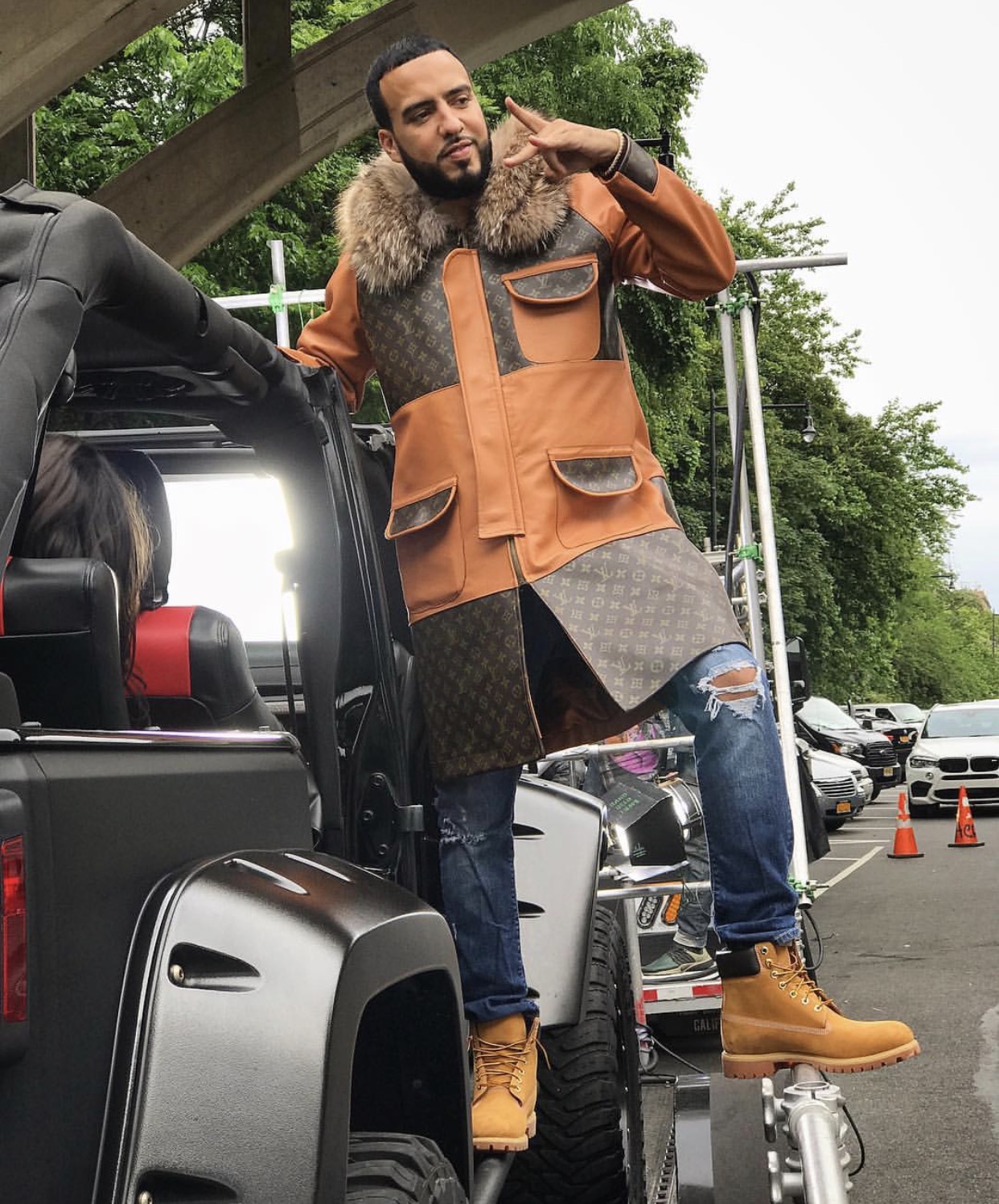 Who wore it better? Celebrity stylist Swankyjerry and French montana in 18k  USD custom made Louis Vuitton jacket - Media Room Hub