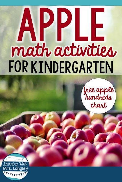 This post shares great ideas to set up your preschool or kindergarten math centers with an apple theme. Includes fine motor activities that promotes handwriting as well as counting, comparing, and one to one correspondence! Teachers will love these because they are easy to put together and last all month long (or however long your apple unit lasts!) and students will love them because they are fun! 