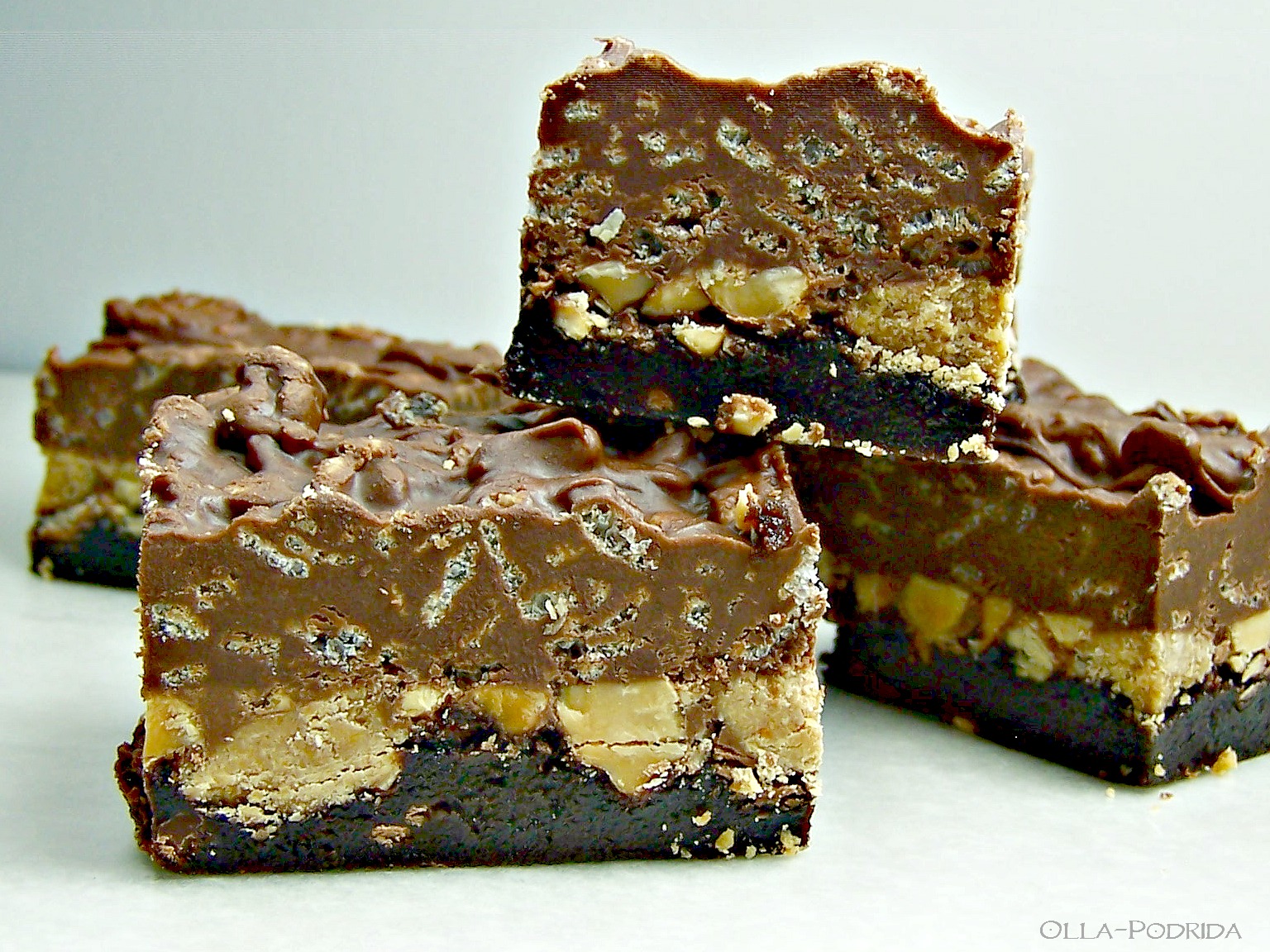 OllaPodrida Peanut Butter Cup Crack Brownies