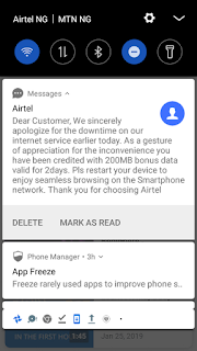 Airtel free 200mb data compensation for bad internet services