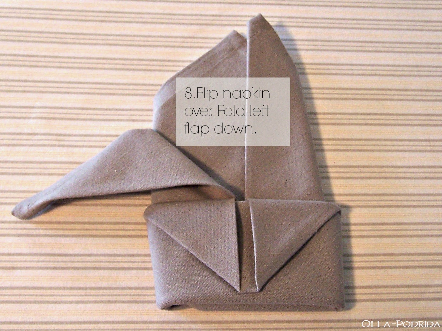 OllaPodrida Napkin Folding 101 Mitre