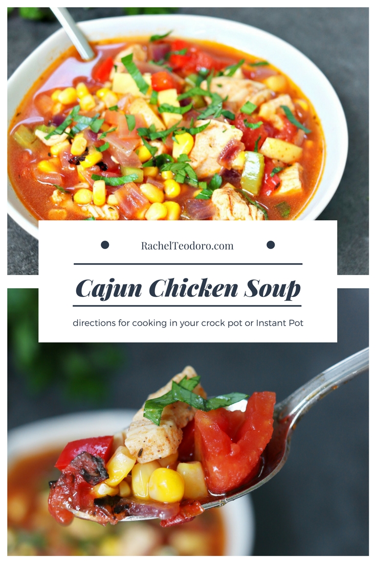 Easy Homemade Cajun Chicken Soup Recipe in the Crockpot