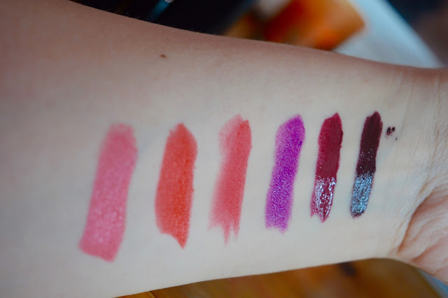 autumn lipsticks swatch