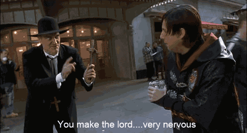 Image result for make gifs motion images 'little nicky, 'you make the lord very nervous