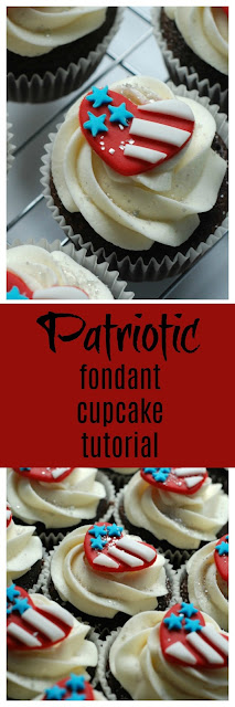 fondant american flag patriotic cupcake toppers
