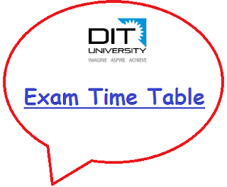 DIT University Time Table 2024