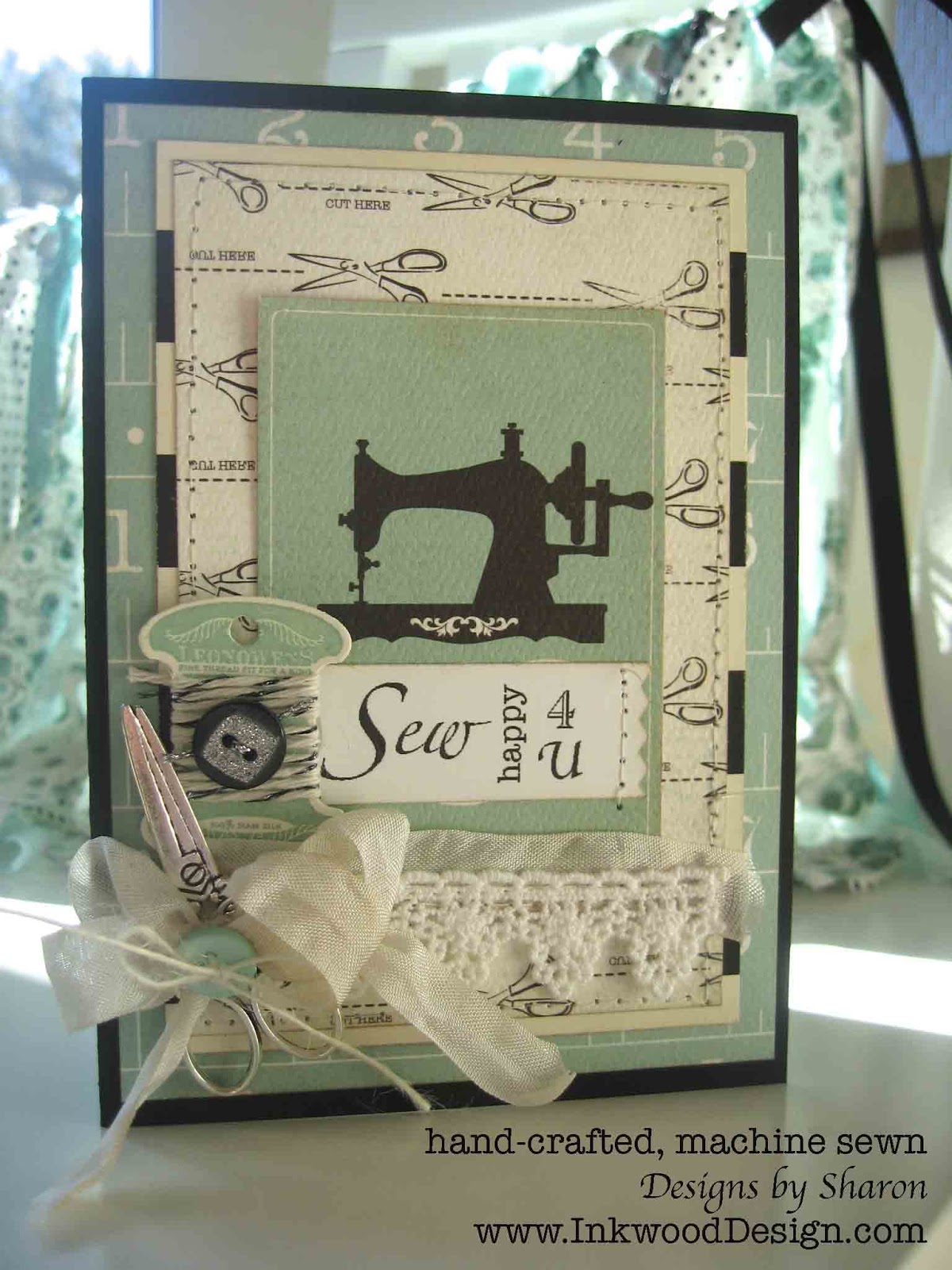 Designs by Sharon Mint Sew Pretty; Card