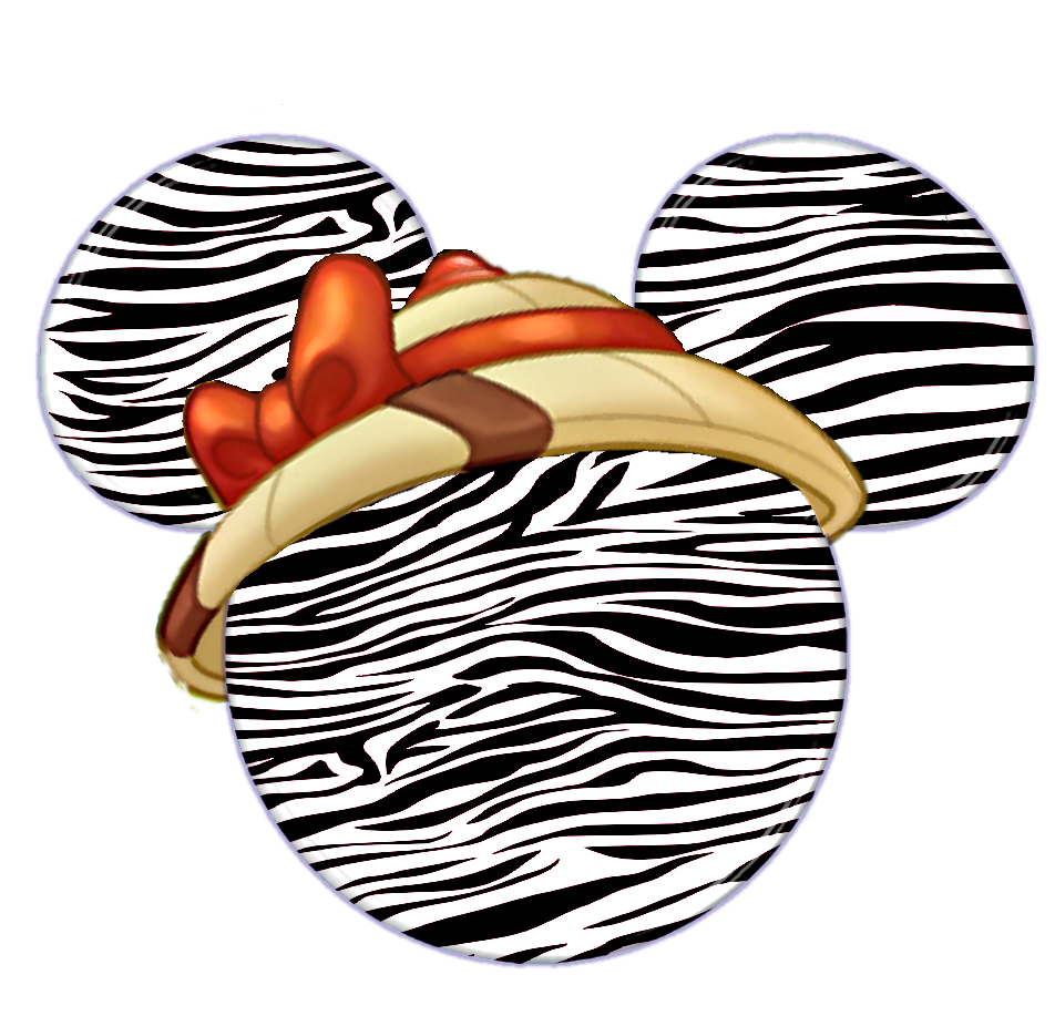 zebra minnie mouse head clip art