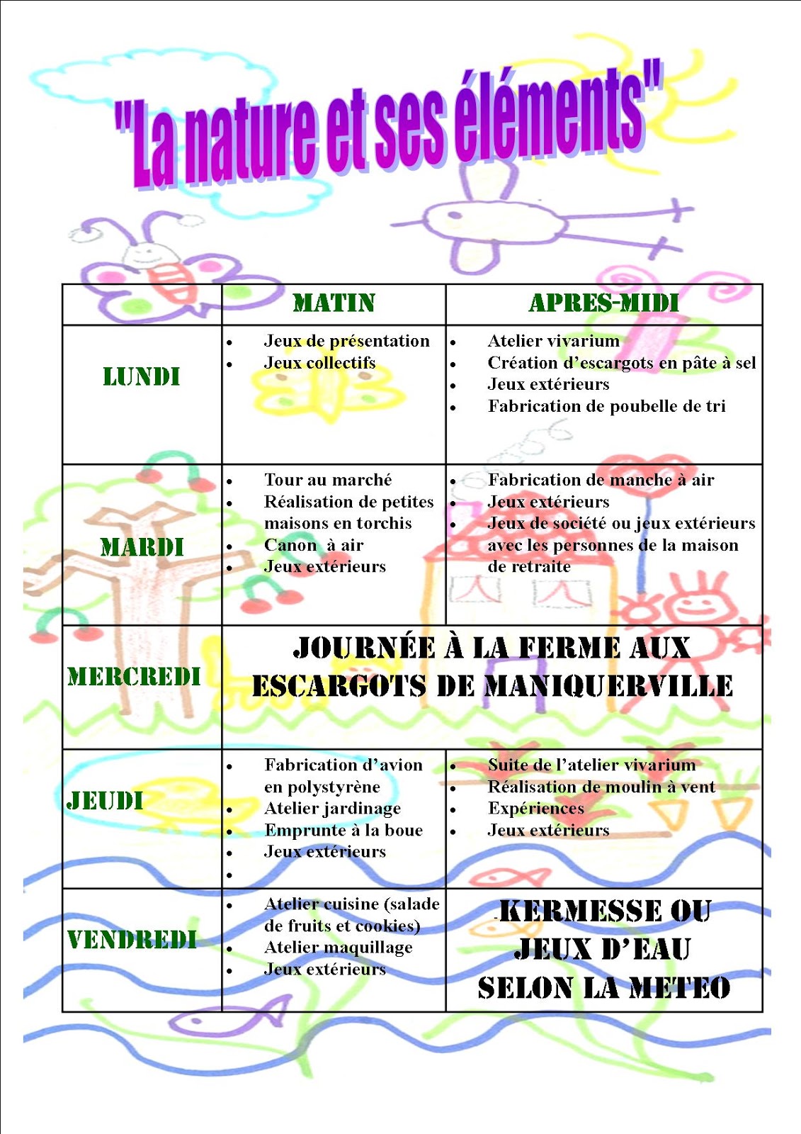 activité manuelle 3 5 ans centre de loisir