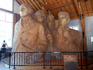 A scale model used to build Mount Rushmore