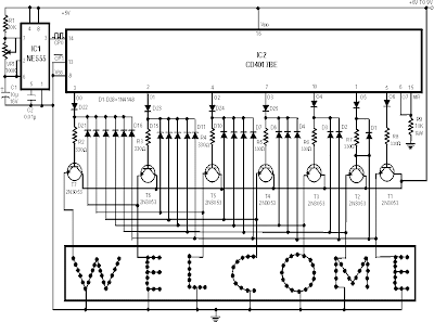 Message Display Circuit circuits: Running Message Display