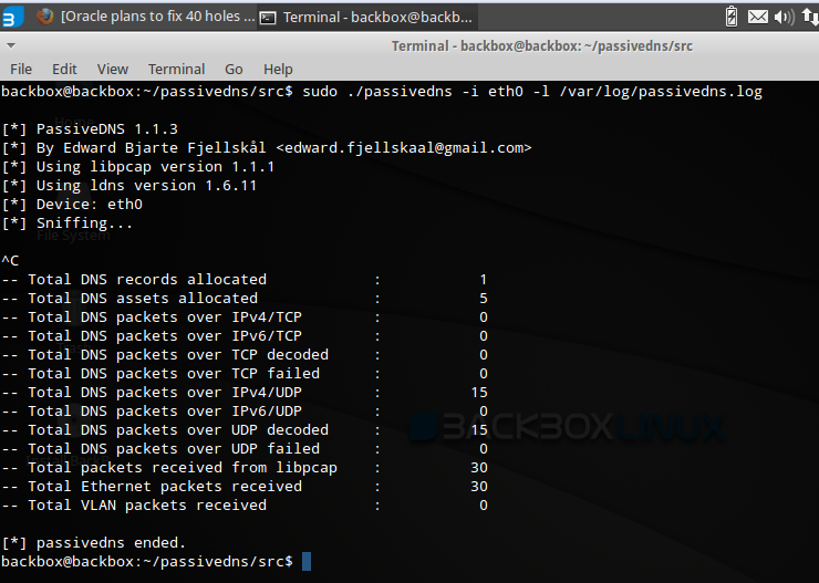 Passivedns A network sniffer that logs all DNS server replies for use