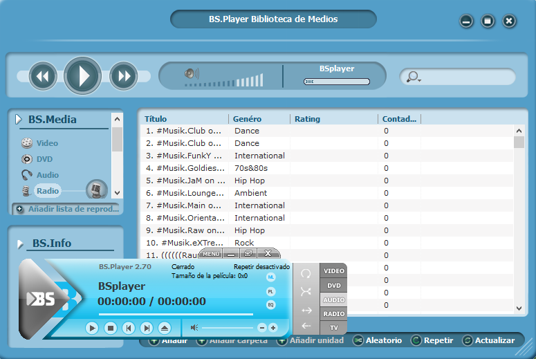 BsPlayer, un excelente reproductor multimedia con múltiples funciones