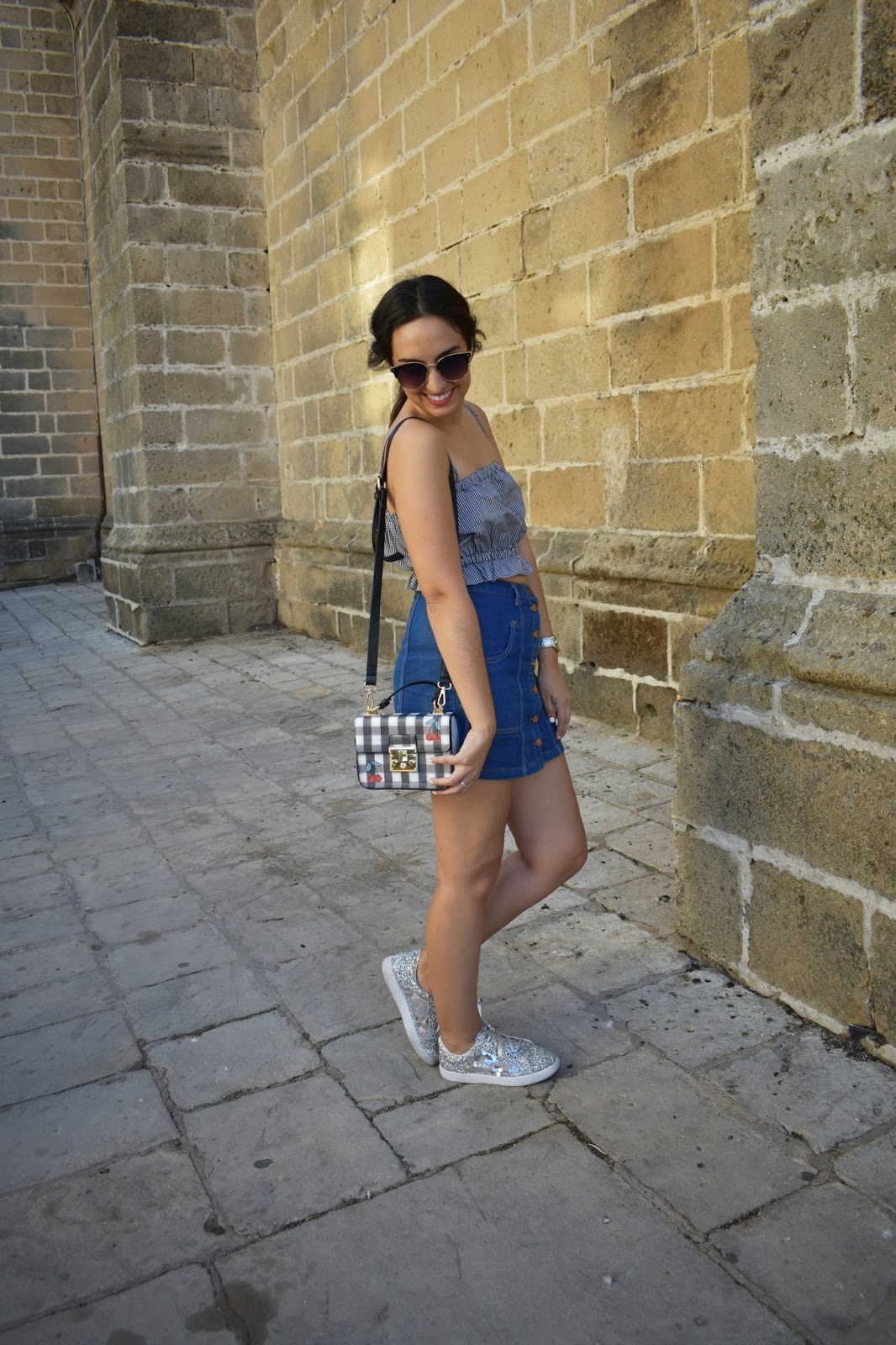 CHECKERED CROP TOP Cris Casual