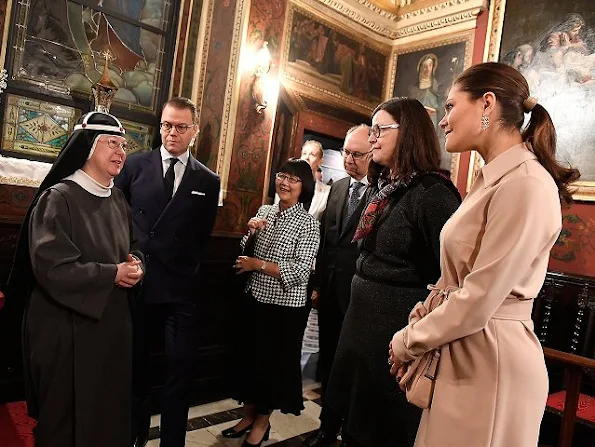Crown Princess Victoria and Prince Daniel visited convent of the Bridgettine Sisters located in the heart of Rome in Piazza Farnese.