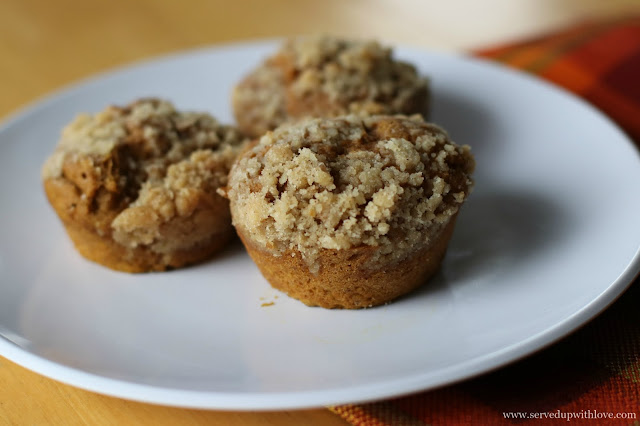 Pumpkin Crumb Muffins recipe from Served Up With Love