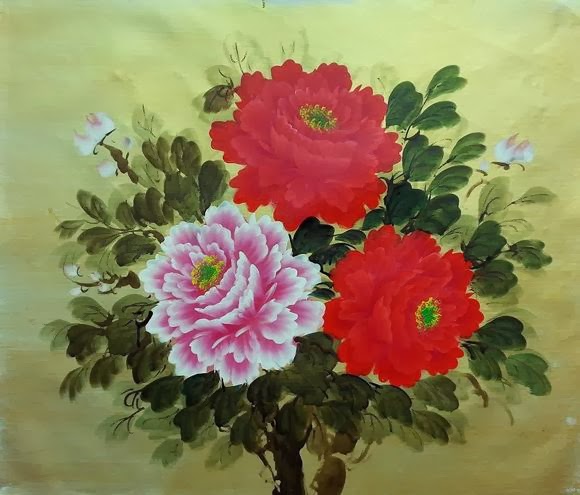 25 Gambar Lukisan Bunga dan Pohon High Resolution Seni Rupa