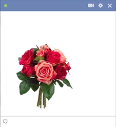Red Roses Bouquet Facebook Emoticon