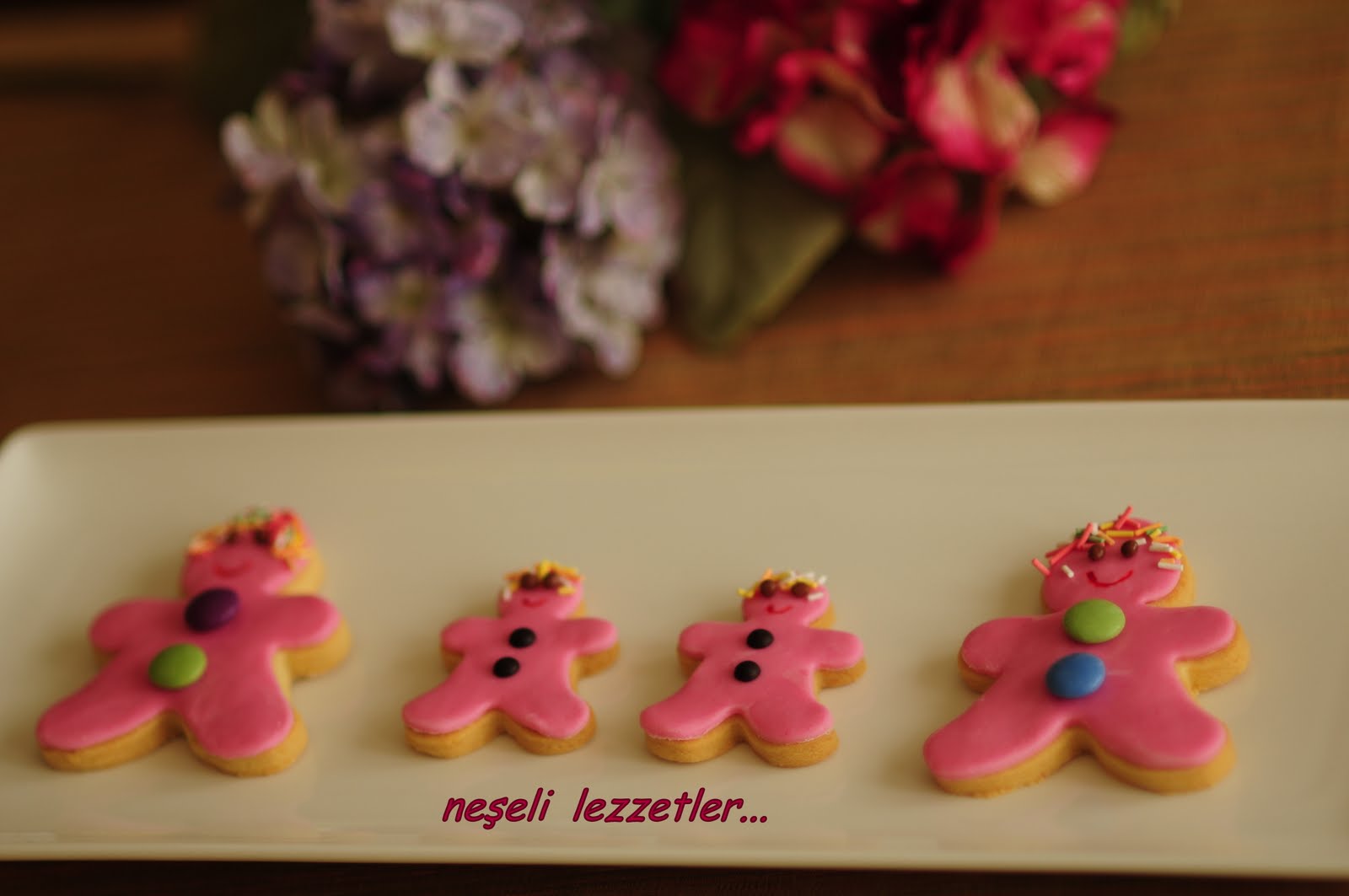 Butik pasta ve kurabiye tasarımı neşeli kurabiyeler!