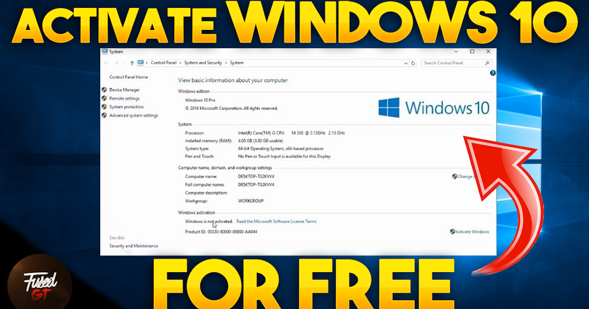 product key to activate window 10 pro