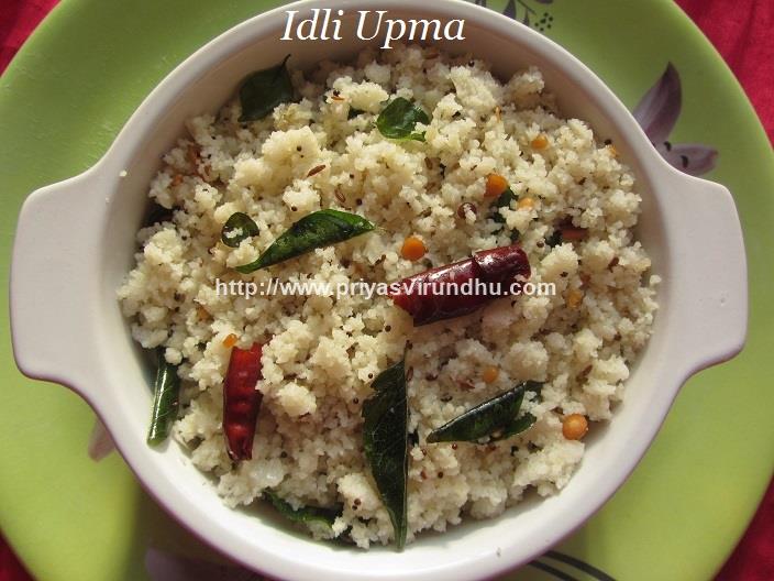 Priya's Virundhu Idli Upma Recipes with Leftover Idlis/Easy & Quick