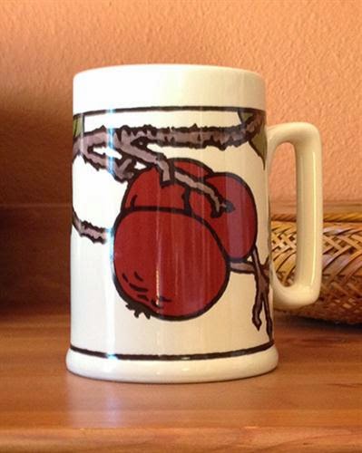 Peets Coffee Mug Persimmon Fruit Arts and Crafts Press Yoshiko Yamamoto Cup