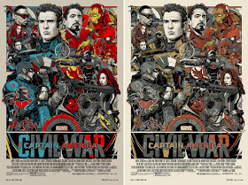Captain America Civil War Screen Print by Tyler Stout x Mondo x Marvel - Regular & Variant Editions