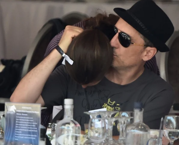 Charlotte Casiraghi and Gad Elmaleh attend the jumping competition