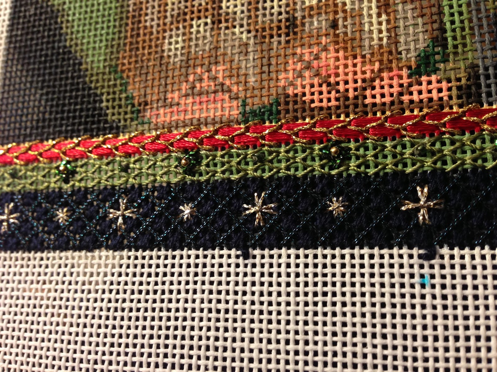 Lazy Daisy Needlework Remodeling and Needlepoint Don't Mix