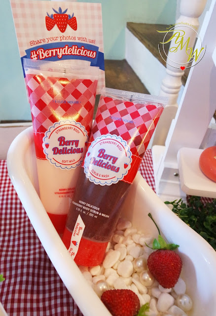a photo of Etude House Berry Delicious Collection Body Scrub and Body Lotion