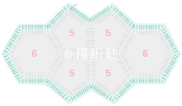 Схема сборки и обвязки края накидки