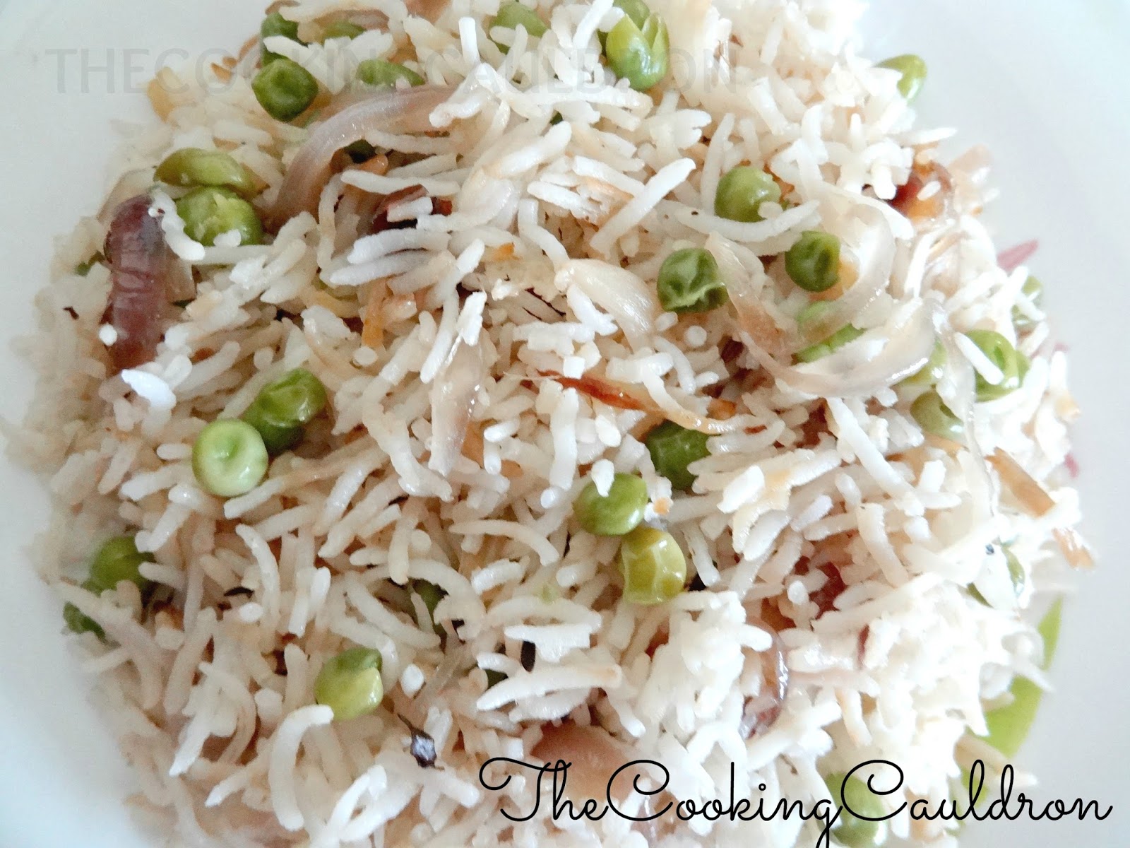 The Cooking Cauldron Green Peas Pulao