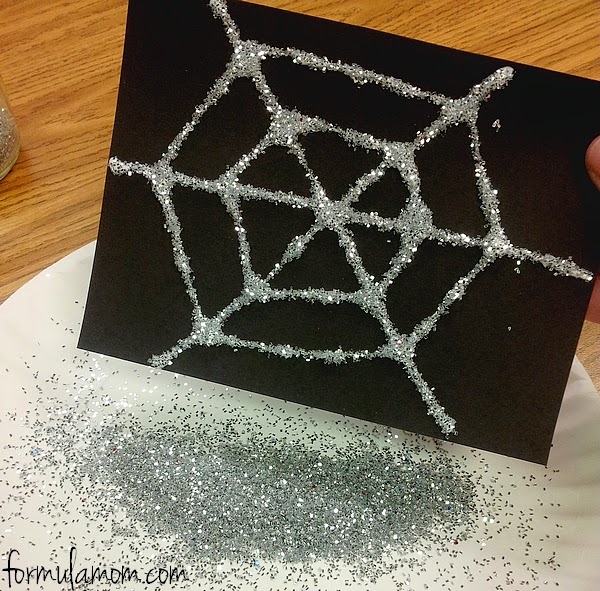 Glittery Glue Spider  Munchkins and Mayhem