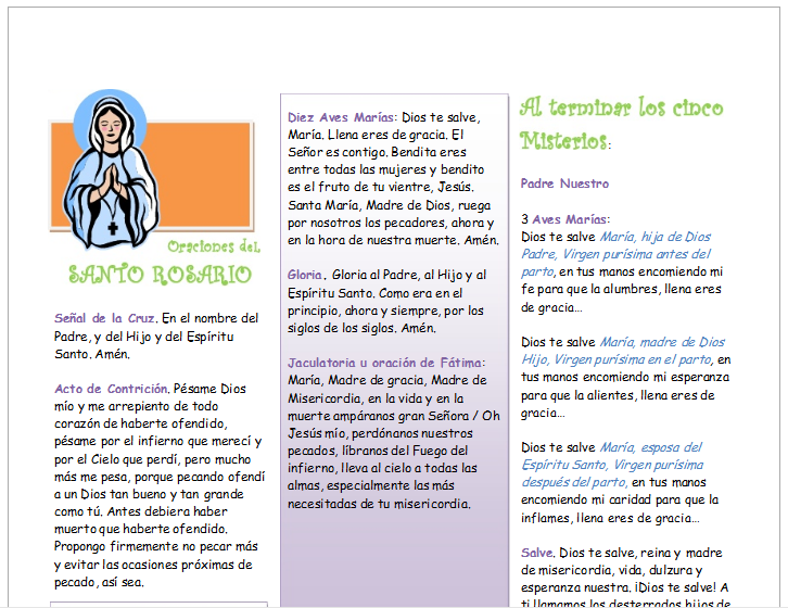 Familia Católica Guía para Rezar el Rosario