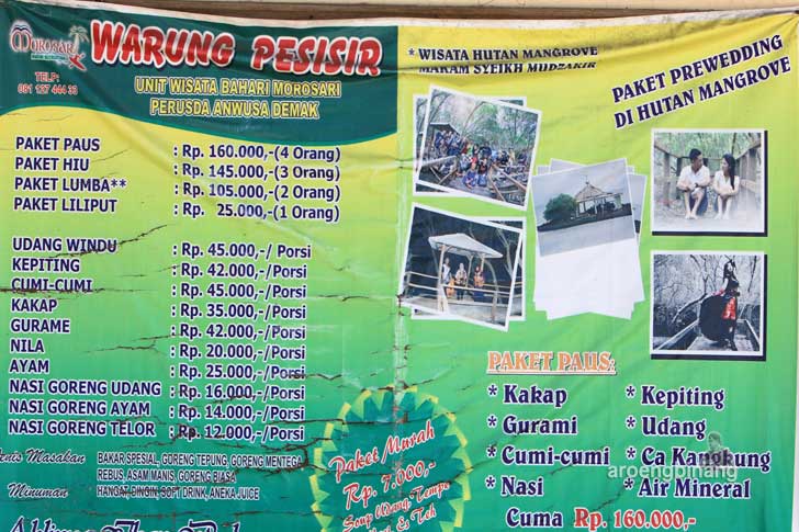 warung pesisir wisata bahari morosari demak