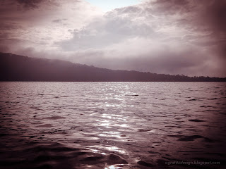 Brown Shine Of Mountain Lake Water Ripple View Of Ulun Danu Bratan At Bedugul, Tabanan, Bali, Indonesia