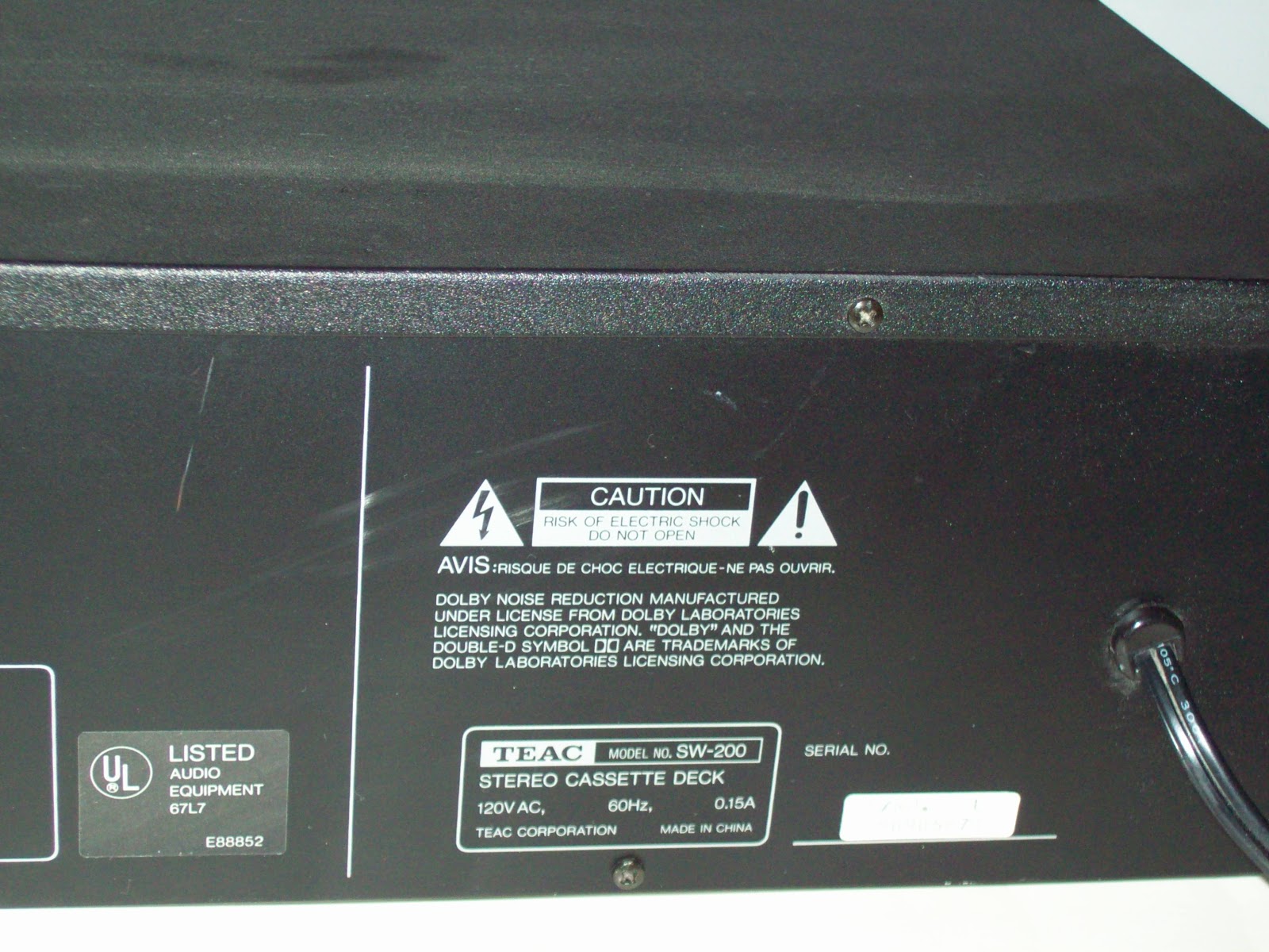 KC Music Shop TEAC SW200 Stereo Double Cassette Deck dual 2 tape