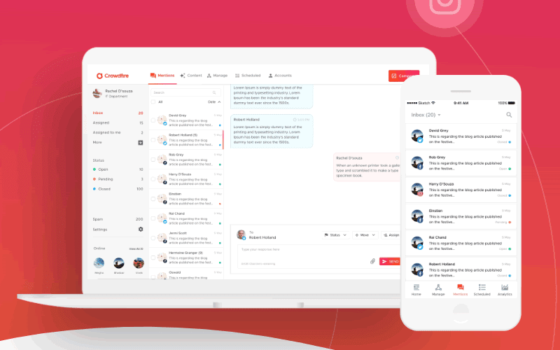 Crowdfire lets you track social mentions