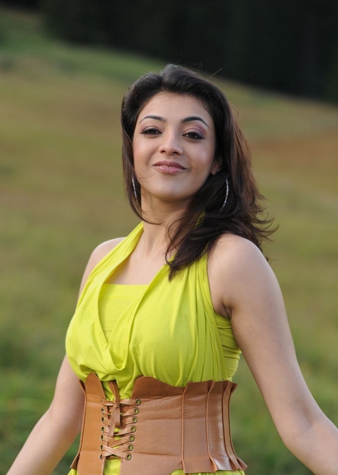 Tollywood Actress Kajal Agarwal Hot Sizzling Yellow Dress Gallery