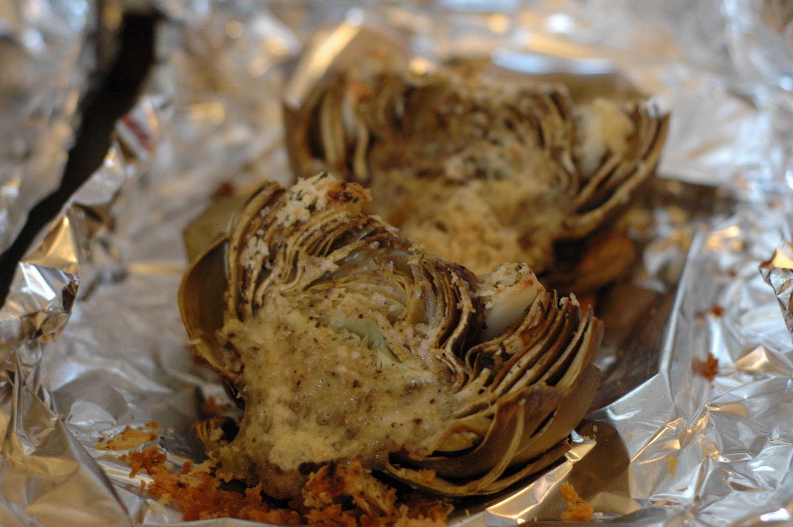 A Girl and Her Kitchen Oven Roasted Artichokes